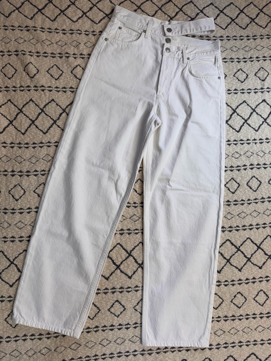 Agolde Denim - Agolde White Boyfriend Jeans - Relaxed Straight Fit